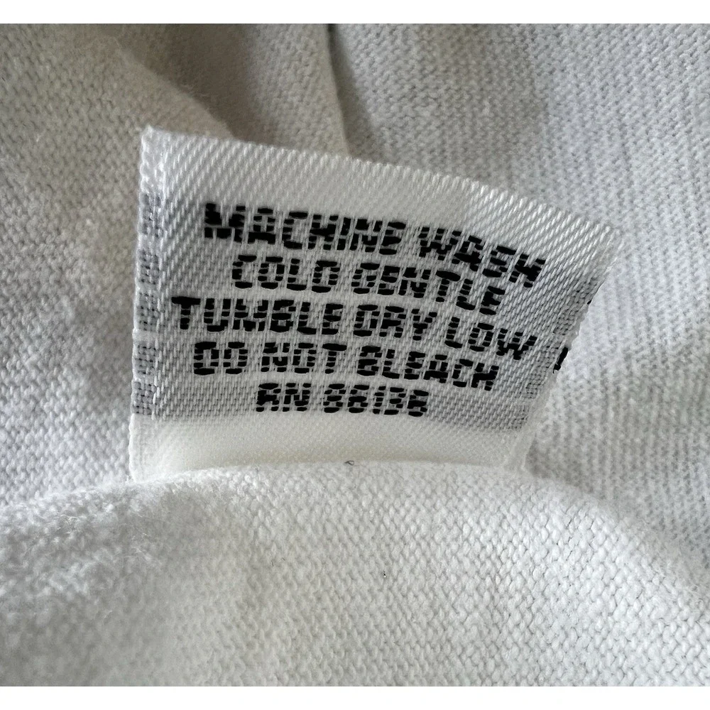 Bryn Walker Hoodie Women Medium White Lagenlook Boxy Oversized Pullover Made USA